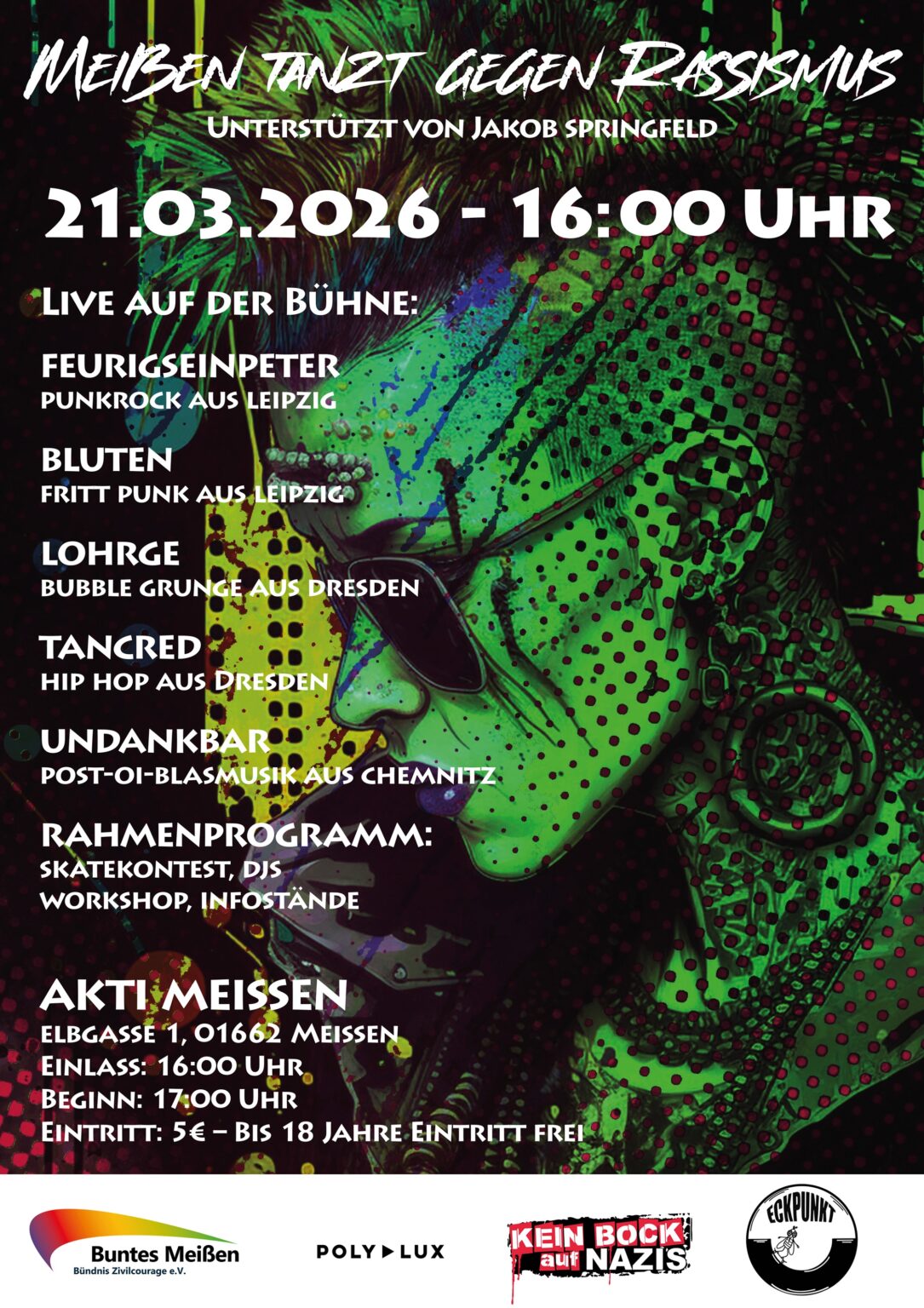 Plakat Meißen tanzt gegen Rassismus